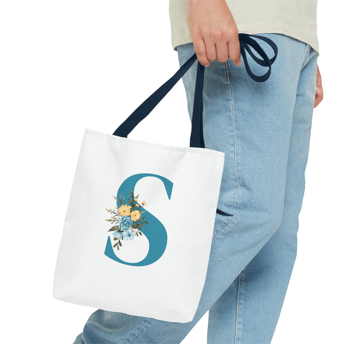 Initial Tote Bag - Personalized Tote Bag - Alphabet Bag - Letter Tote - Reusable Canvas Tote Bag - Letter Bag - Cotton Shopping Bag