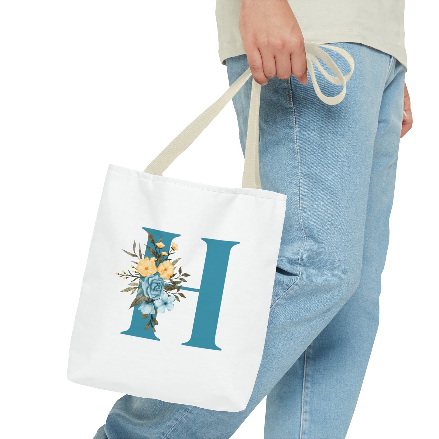 Initial Tote Bag - Personalized Tote Bag - Alphabet Bag - Letter Tote - Reusable Canvas Tote Bag - Letter Bag - Cotton Shopping Bag