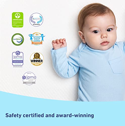 Graco Premium Crib & Toddler Mattress – GREENGUARD Gold Certified & CertiPUR-US Certified, Fits All Standard Crib & Toddler Beds, Waterproof Sleep Surface, Machine-Washable Outer Cover for Easy Care