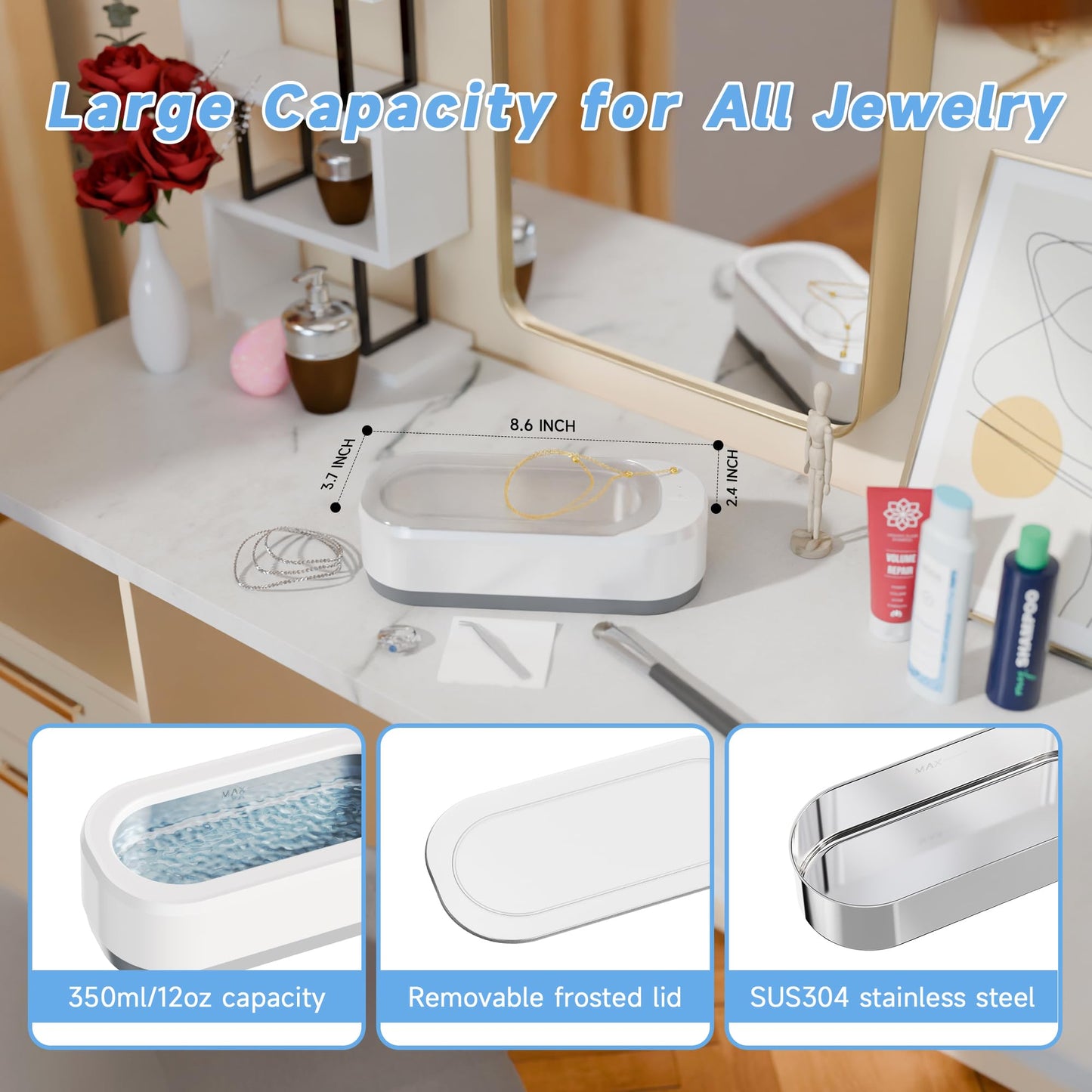 Smart Ultrasonic Deep Cleaner For Accessories