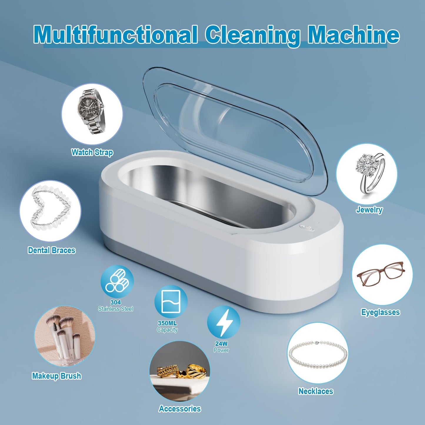 Smart Ultrasonic Deep Cleaner For Accessories