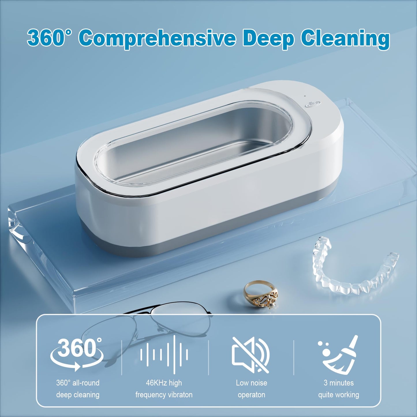 Smart Ultrasonic Deep Cleaner For Accessories