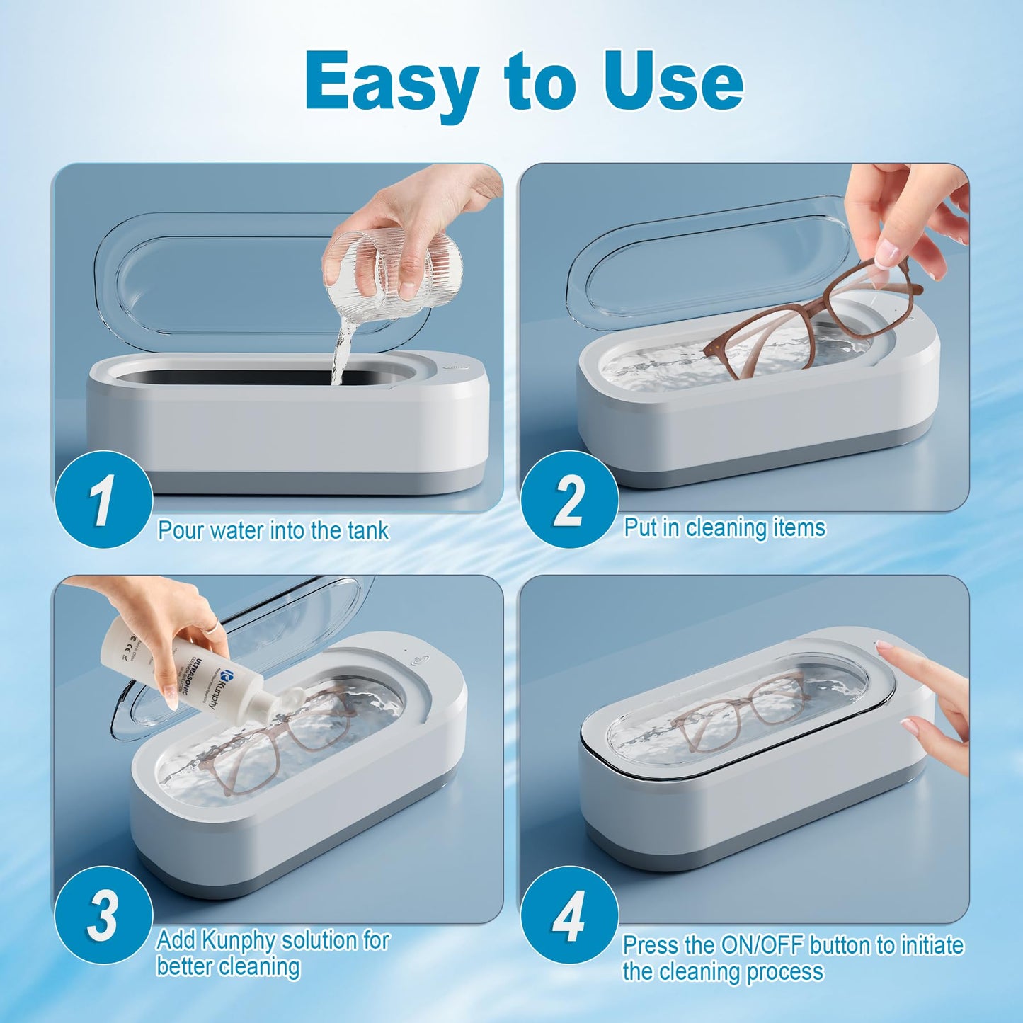 Smart Ultrasonic Deep Cleaner For Accessories