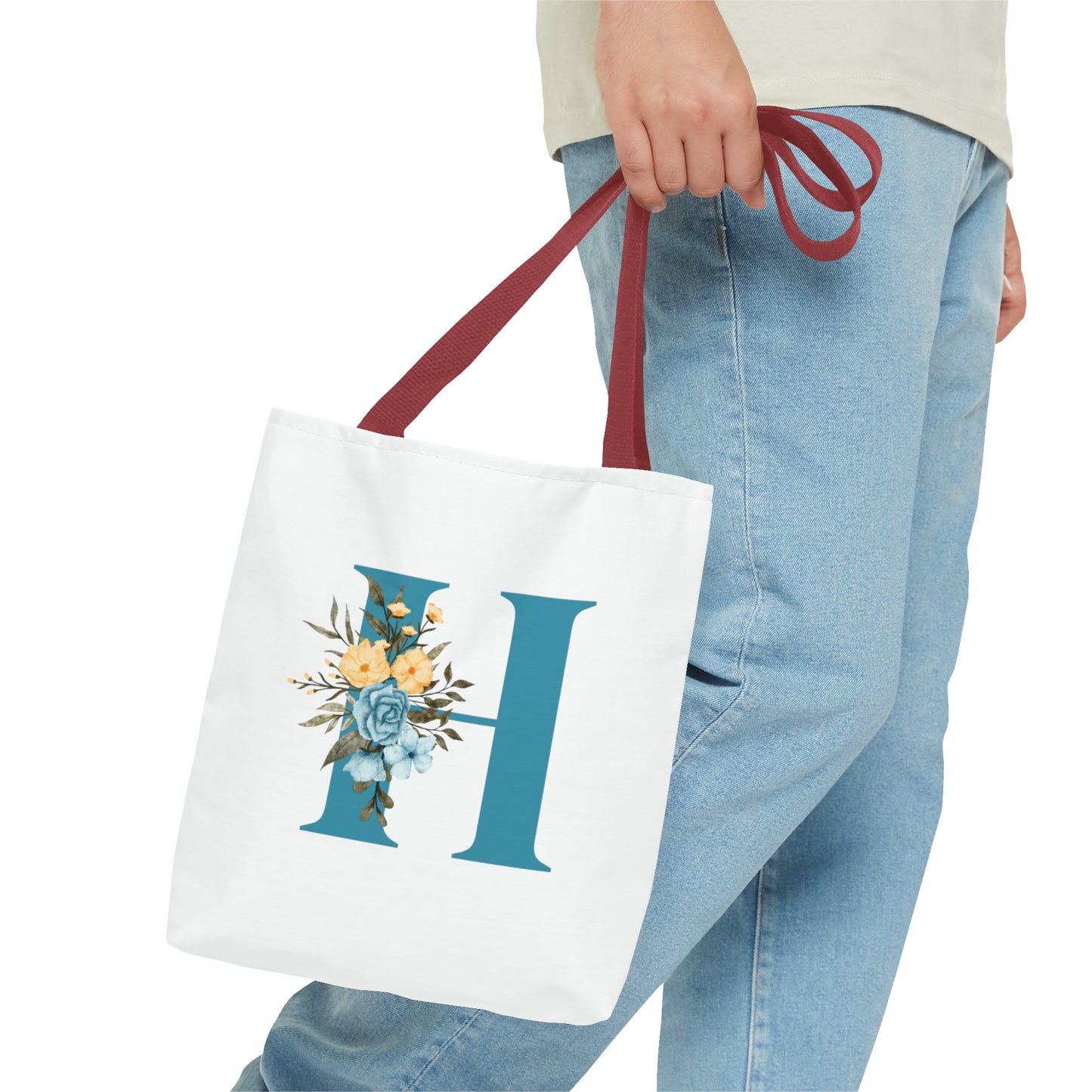 Initial Tote Bag - Personalized Tote Bag - Alphabet Bag - Letter Tote - Reusable Canvas Tote Bag - Letter Bag - Cotton Shopping Bag