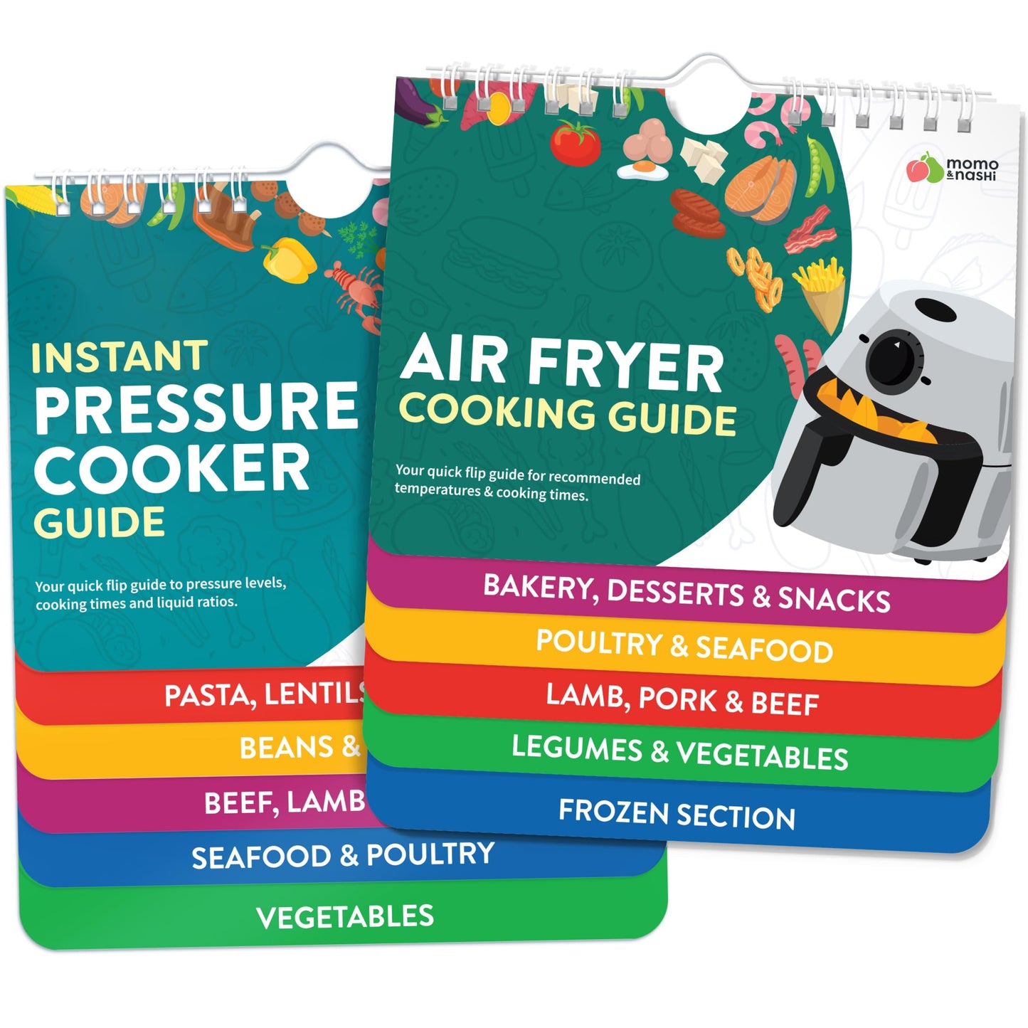 Air Fryer Cheat Sheet Magnets Cooking Guide Booklet - Air Fryer Magnetic Cheat Sheet Set Cooking Times Chart - Cookbooks Air Fryer Accessories Oven Cooking Pot Temp Guide Kitchen Conversion