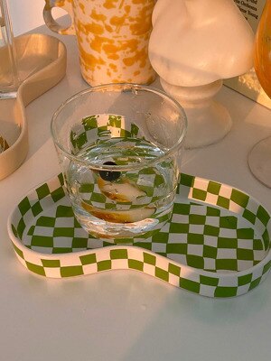 Chic Grids Ceramic Ring Dish