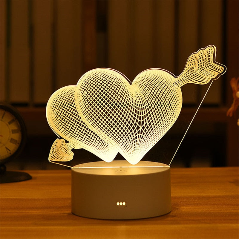 Atractive Acrylic Led Night Light with various shapes