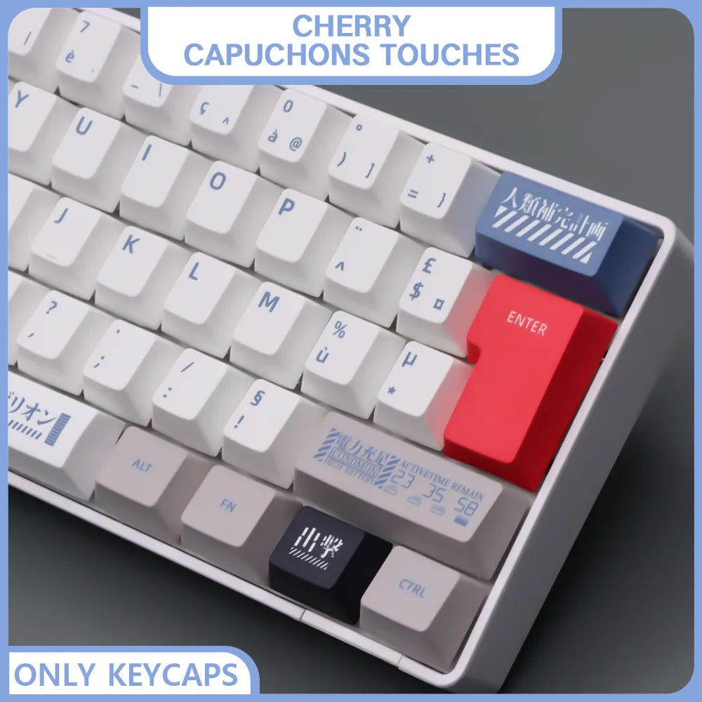 Spanish/French/German/Japanese/Korean/Russian Anime customized Keycaps Cherry Profile Keycap ISO layout for Mechanical Keyboard