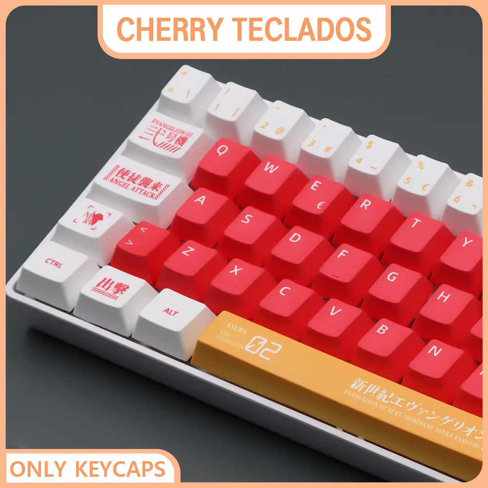 Spanish/French/German/Japanese/Korean/Russian Anime customized Keycaps Cherry Profile Keycap ISO layout for Mechanical Keyboard